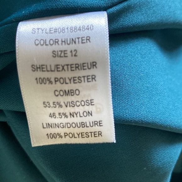 Formal wear, lace top, knee length evening dress - Picture 5 of 6